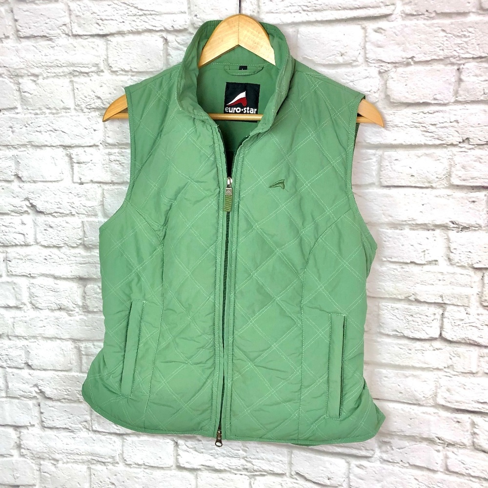 Euro-star green riding vest in size Large